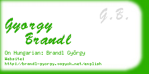 gyorgy brandl business card