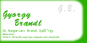 gyorgy brandl business card